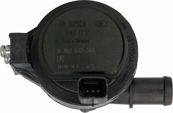 BOSCH 0 392 023 366 - Дополнительный водяной насос autospares.lv