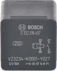 BOSCH 0 332 019 457 - Реле, рабочий ток autospares.lv