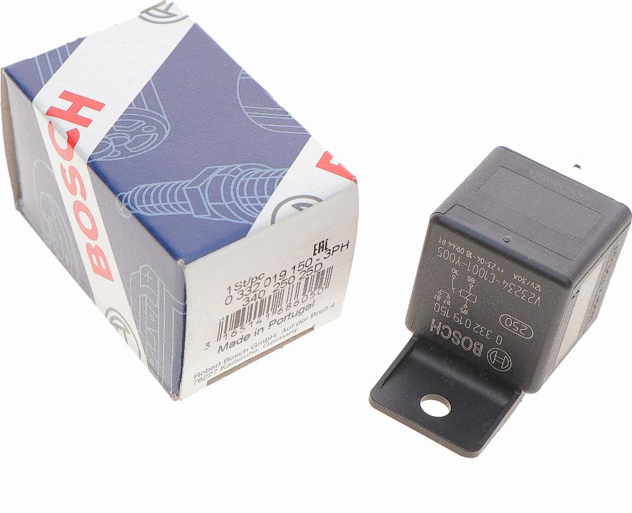 BOSCH 0 332 019 150 - Реле, рабочий ток autospares.lv