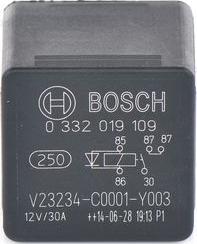 BOSCH 0 332 019 109 - Реле, рабочий ток autospares.lv