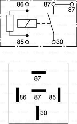 BOSCH 0 332 019 204 - Реле, рабочий ток autospares.lv