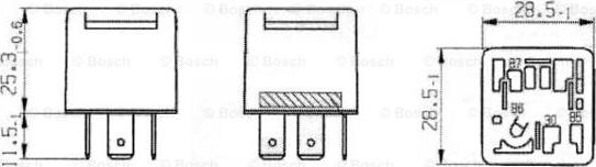 BOSCH 0 332 019 205 - Реле, рабочий ток autospares.lv