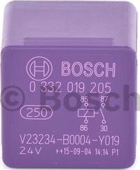 BOSCH 0 332 019 205 - Реле, рабочий ток autospares.lv