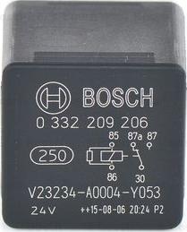 BOSCH 0 332 209 206 - Реле, ABS autospares.lv