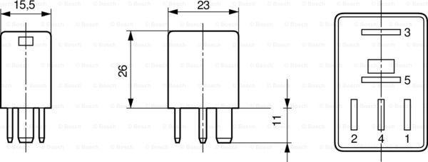 BOSCH 0 332 207 321 - Реле, рабочий ток autospares.lv