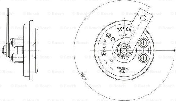 BOSCH 0 320 043 007 - Звуковой сигнал, клаксон autospares.lv