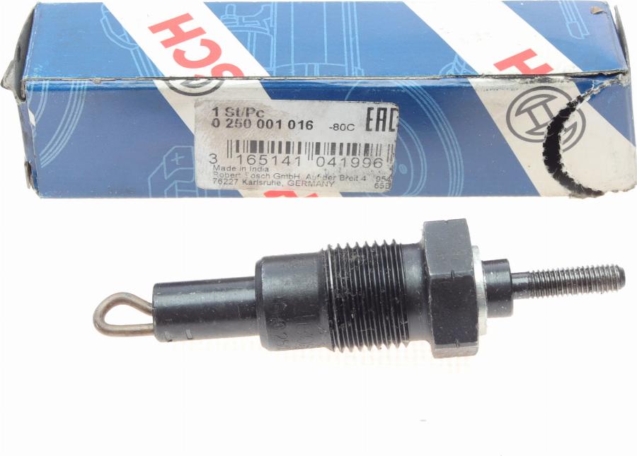 BOSCH 0 250 001 016 - Свеча накаливания autospares.lv