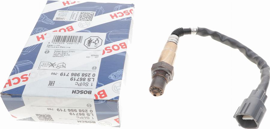 BOSCH 0 258 986 719 - Лямбда-зонд, датчик кислорода autospares.lv