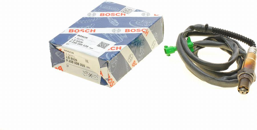 BOSCH 0 258 006 026 - Лямбда-зонд, датчик кислорода autospares.lv