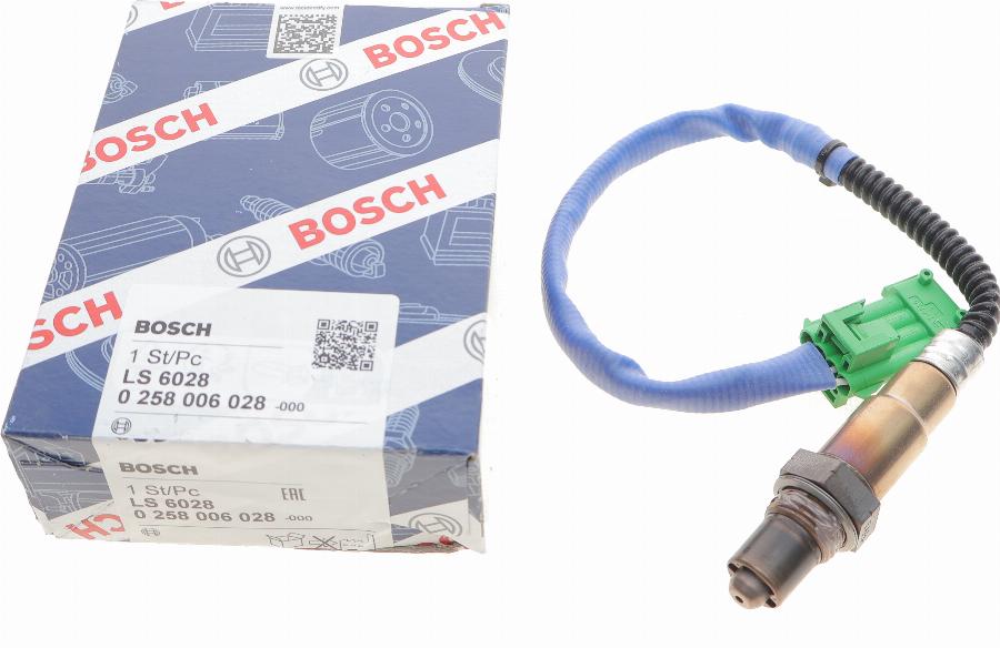 BOSCH 0 258 006 028 - Лямбда-зонд, датчик кислорода autospares.lv