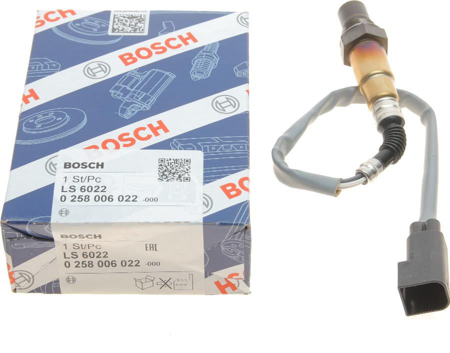 BOSCH 0 258 006 022 - Лямбда-зонд, датчик кислорода autospares.lv