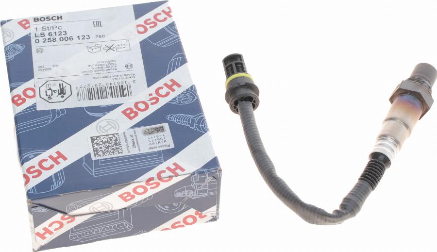 BOSCH 0 258 006 123 - Лямбда-зонд, датчик кислорода autospares.lv