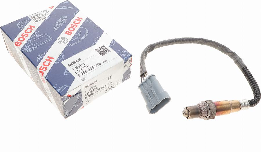 BOSCH 0 258 006 376 - Лямбда-зонд, датчик кислорода autospares.lv