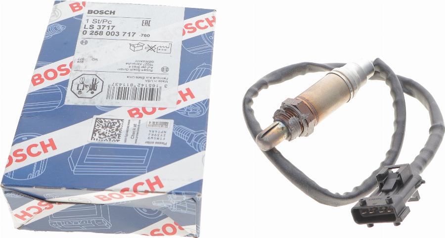 BOSCH 0 258 003 717 - Лямбда-зонд, датчик кислорода autospares.lv