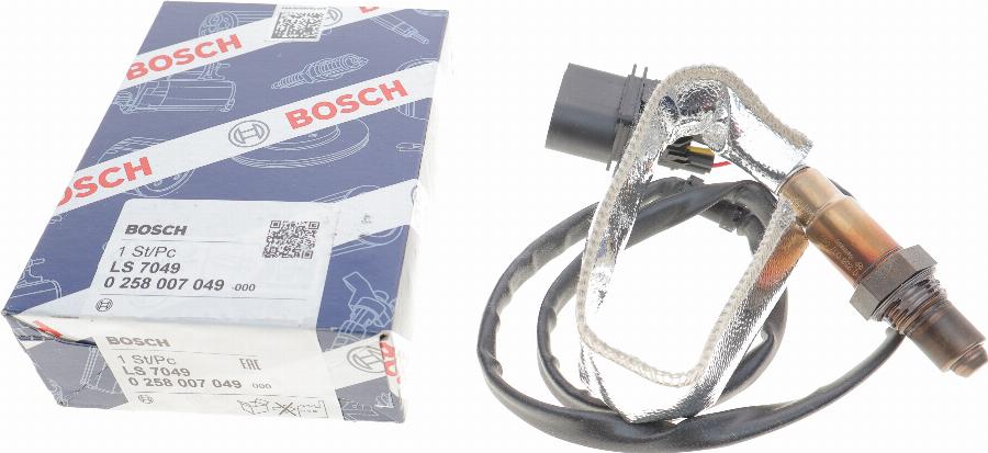 BOSCH 0 258 007 049 - Лямбда-зонд, датчик кислорода autospares.lv