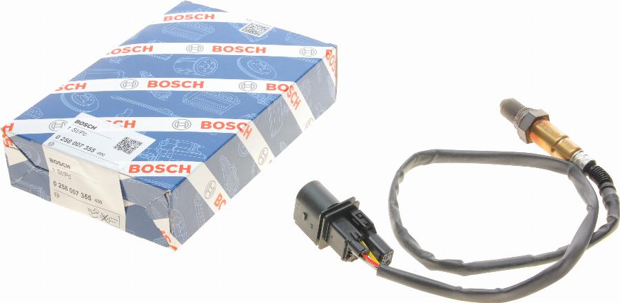 BOSCH 0 258 007 355 - Лямбда-зонд, датчик кислорода autospares.lv