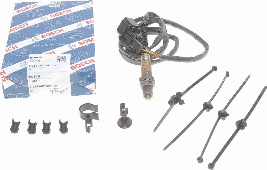 BOSCH 0 258 007 351 - Лямбда-зонд, датчик кислорода autospares.lv