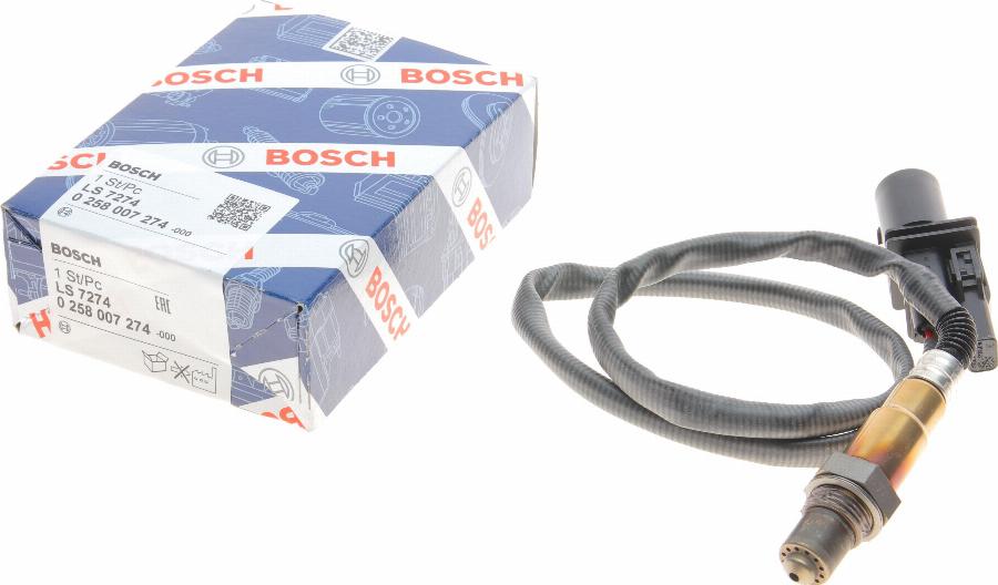 BOSCH 0 258 007 274 - Лямбда-зонд, датчик кислорода autospares.lv