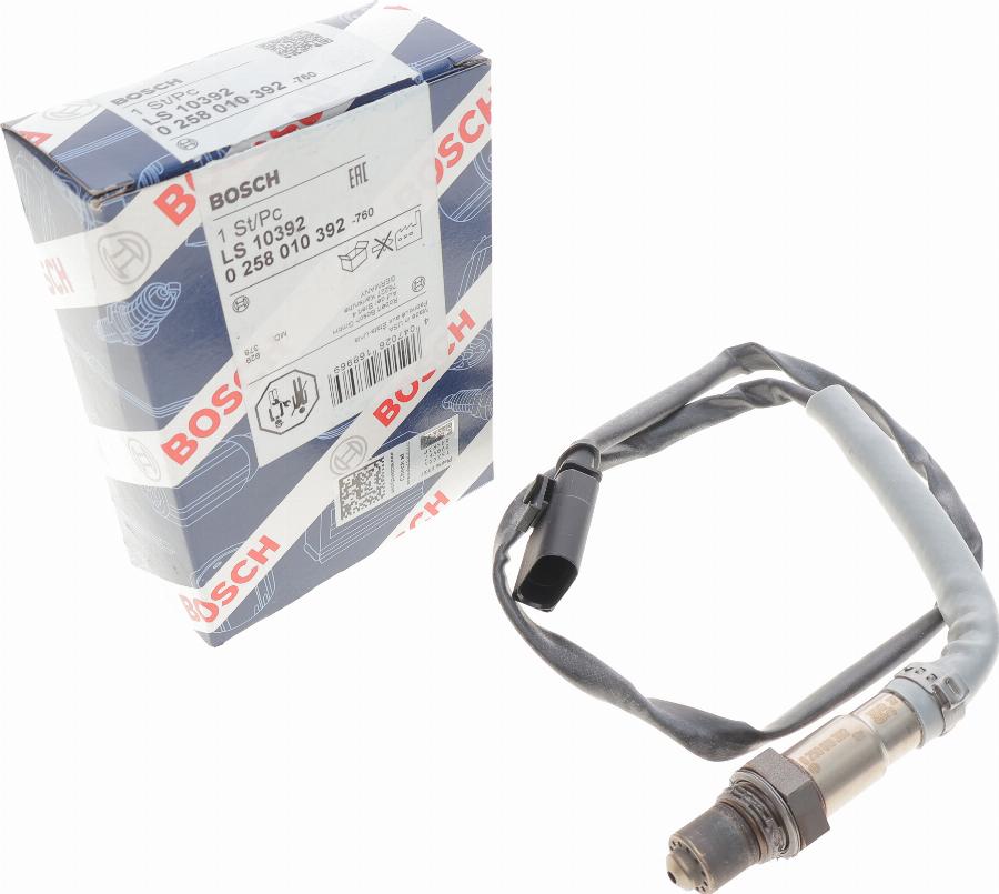 BOSCH 0 258 010 392 - Лямбда-зонд, датчик кислорода autospares.lv