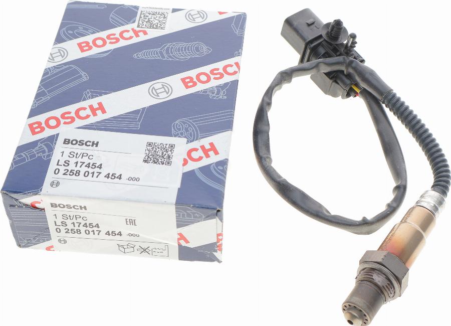 BOSCH 0 258 017 454 - Лямбда-зонд, датчик кислорода autospares.lv