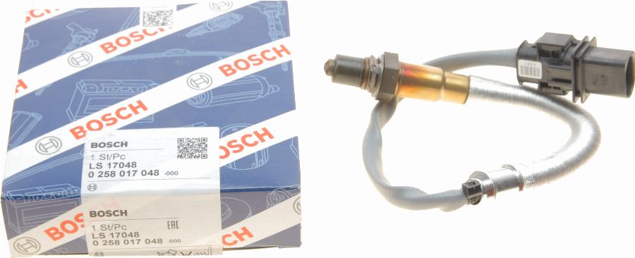 BOSCH 0 258 017 048 - Лямбда-зонд, датчик кислорода autospares.lv