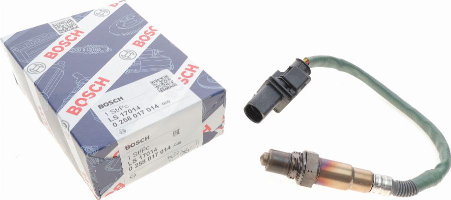 BOSCH 0 258 017 014 - Лямбда-зонд, датчик кислорода autospares.lv