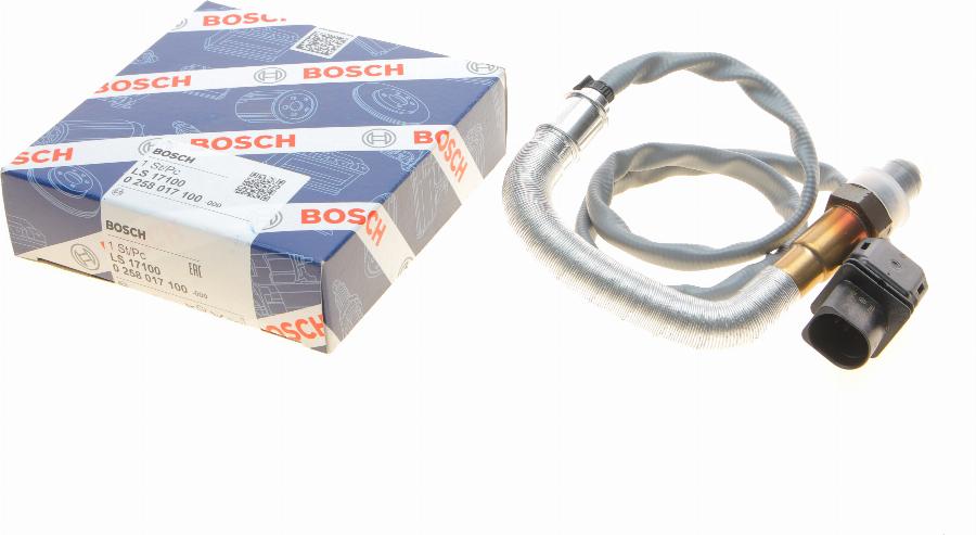 BOSCH 0 258 017 100 - Лямбда-зонд, датчик кислорода autospares.lv