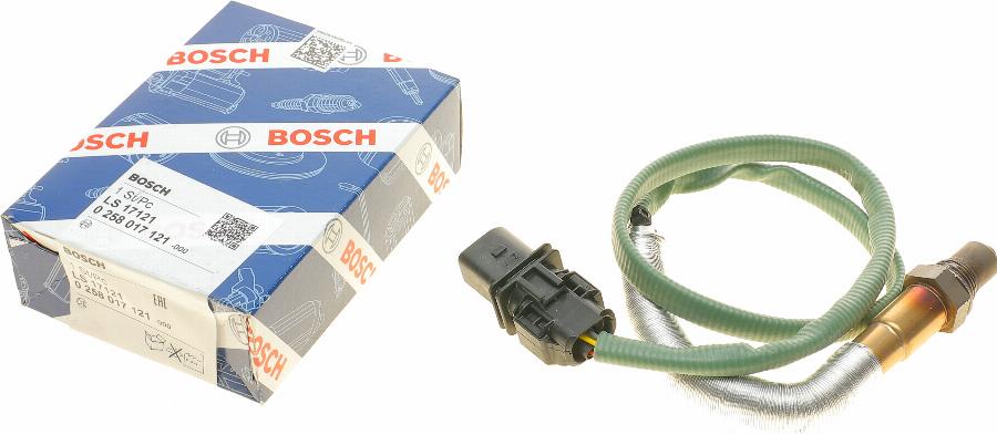 BOSCH 0 258 017 121 - Лямбда-зонд, датчик кислорода autospares.lv