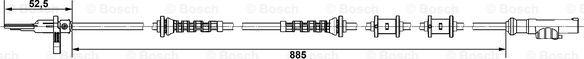 BOSCH 0 265 007 980 - Датчик ABS, частота вращения колеса autospares.lv