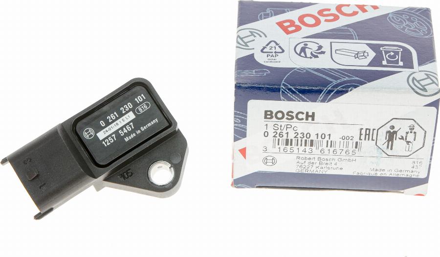 BOSCH 0 261 230 101 - Датчик, давление наддува autospares.lv