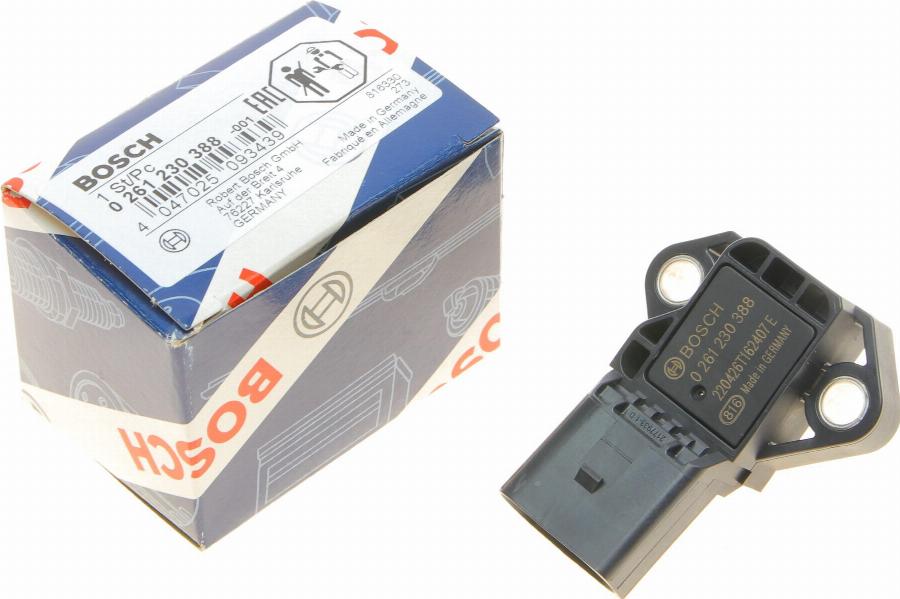 BOSCH 0 261 230 388 - Датчик, температура впускаемого воздуха autospares.lv