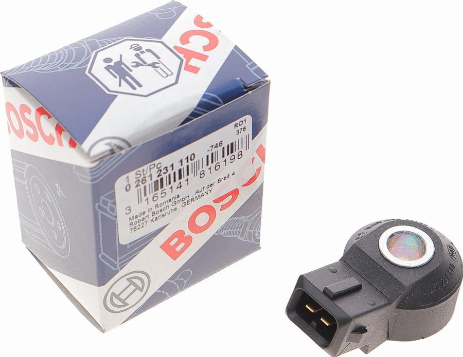 BOSCH 0 261 231 110 - Датчик детонации autospares.lv