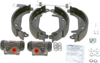 BOSCH 0 204 113 573 - Комплект тормозных колодок, барабанные autospares.lv