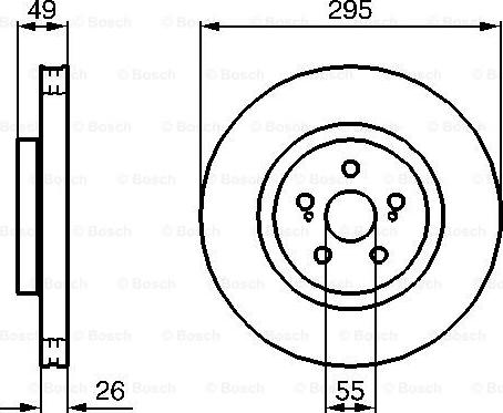 BOSCH 0 204 173 009 - Тормозной диск autospares.lv