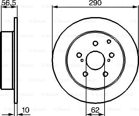 BOSCH 0 204 173 007 - Тормозной диск autospares.lv