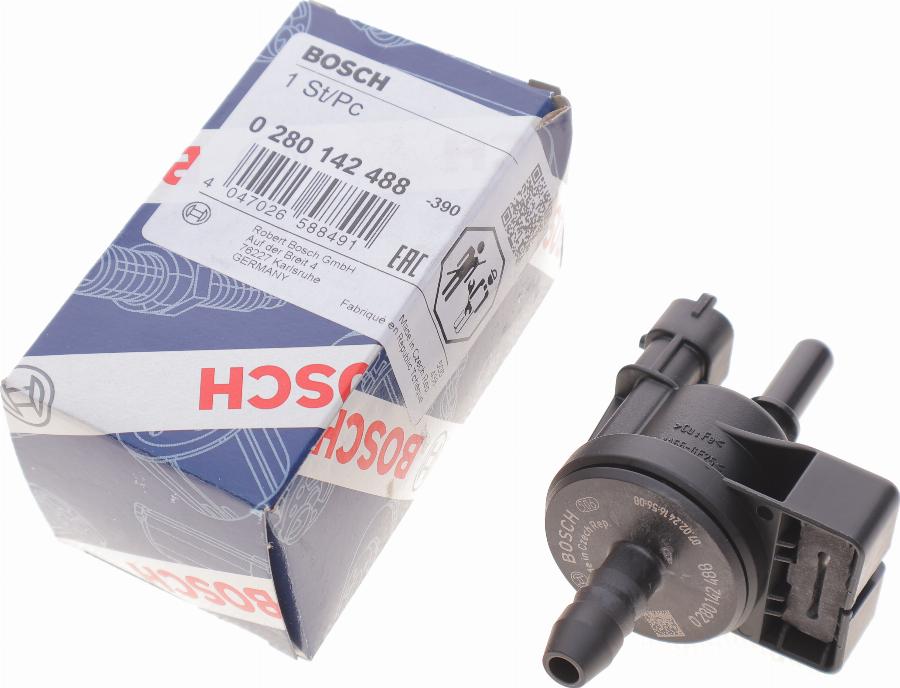 BOSCH 0 280 142 488 - Клапан вентиляции, топливный бак autospares.lv