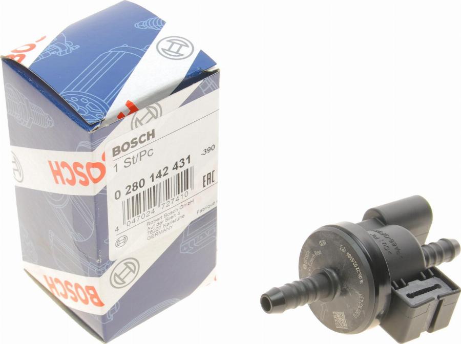 BOSCH 0 280 142 431 - Клапан вентиляции, топливный бак autospares.lv