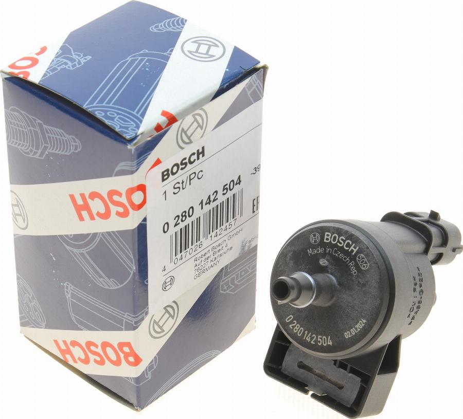 BOSCH 0 280 142 504 - Клапан вентиляции, топливный бак autospares.lv