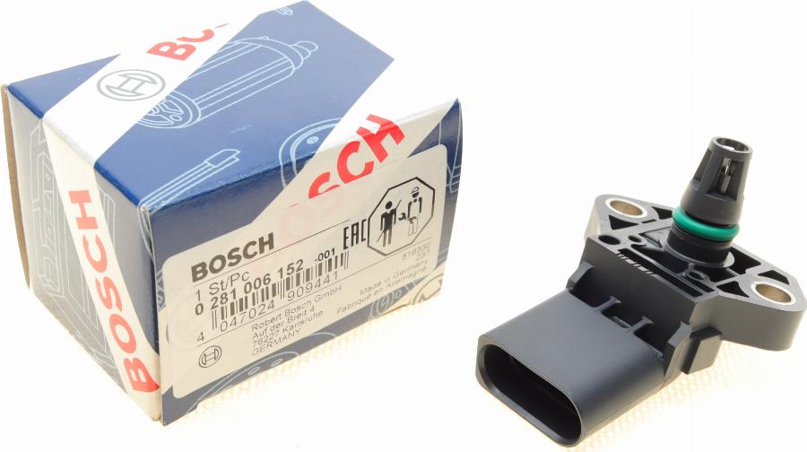 BOSCH 0 281 006 152 - Датчик, температура впускаемого воздуха autospares.lv