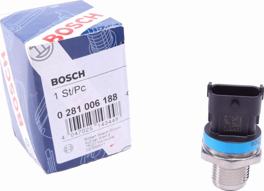 BOSCH 0 281 006 188 - Датчик, давление подачи топлива autospares.lv