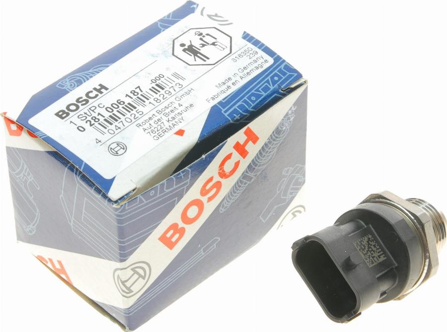 BOSCH 0 281 006 187 - Датчик, давление подачи топлива autospares.lv