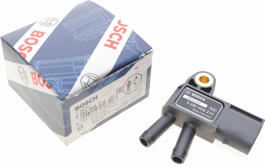 BOSCH 0 281 006 213 - Датчик, давление выхлопных газов autospares.lv