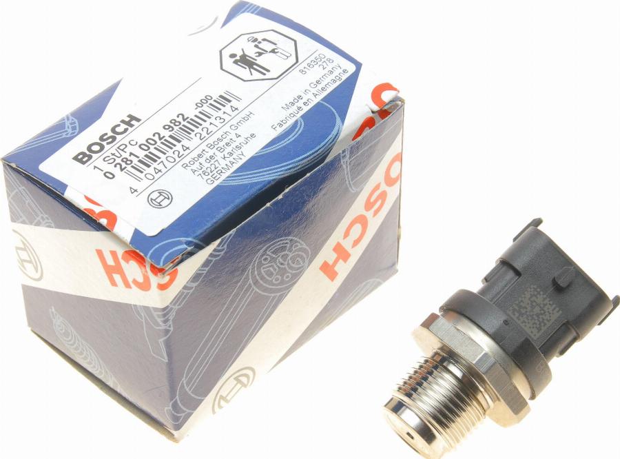 BOSCH 0 281 002 982 - Датчик, давление подачи топлива autospares.lv