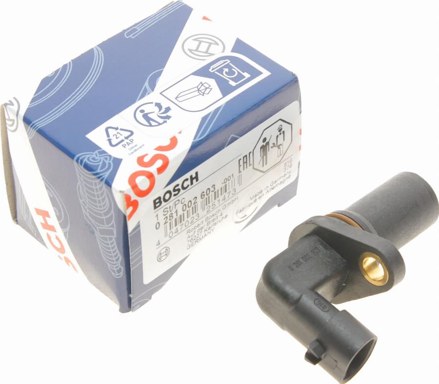 BOSCH 0 281 002 603 - Датчик импульсов, коленвал autospares.lv