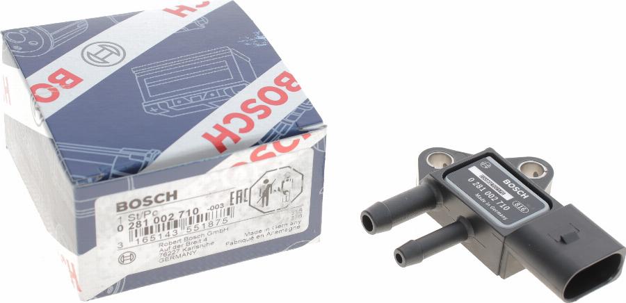 BOSCH 0 281 002 710 - Датчик, давление выхлопных газов autospares.lv