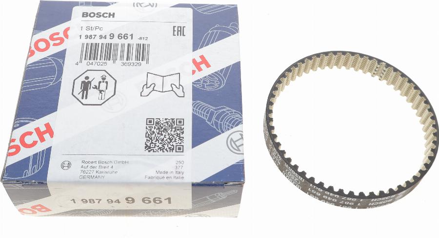 BOSCH 1 987 949 661 - Зубчатый ремень ГРМ autospares.lv