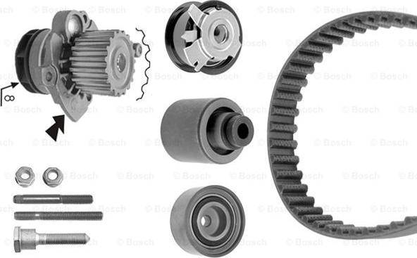 BOSCH 1 987 946 421 - Водяной насос + комплект зубчатого ремня ГРМ autospares.lv