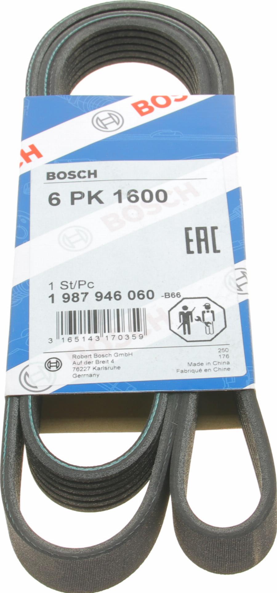 BOSCH 1 987 946 060 - Поликлиновой ремень autospares.lv