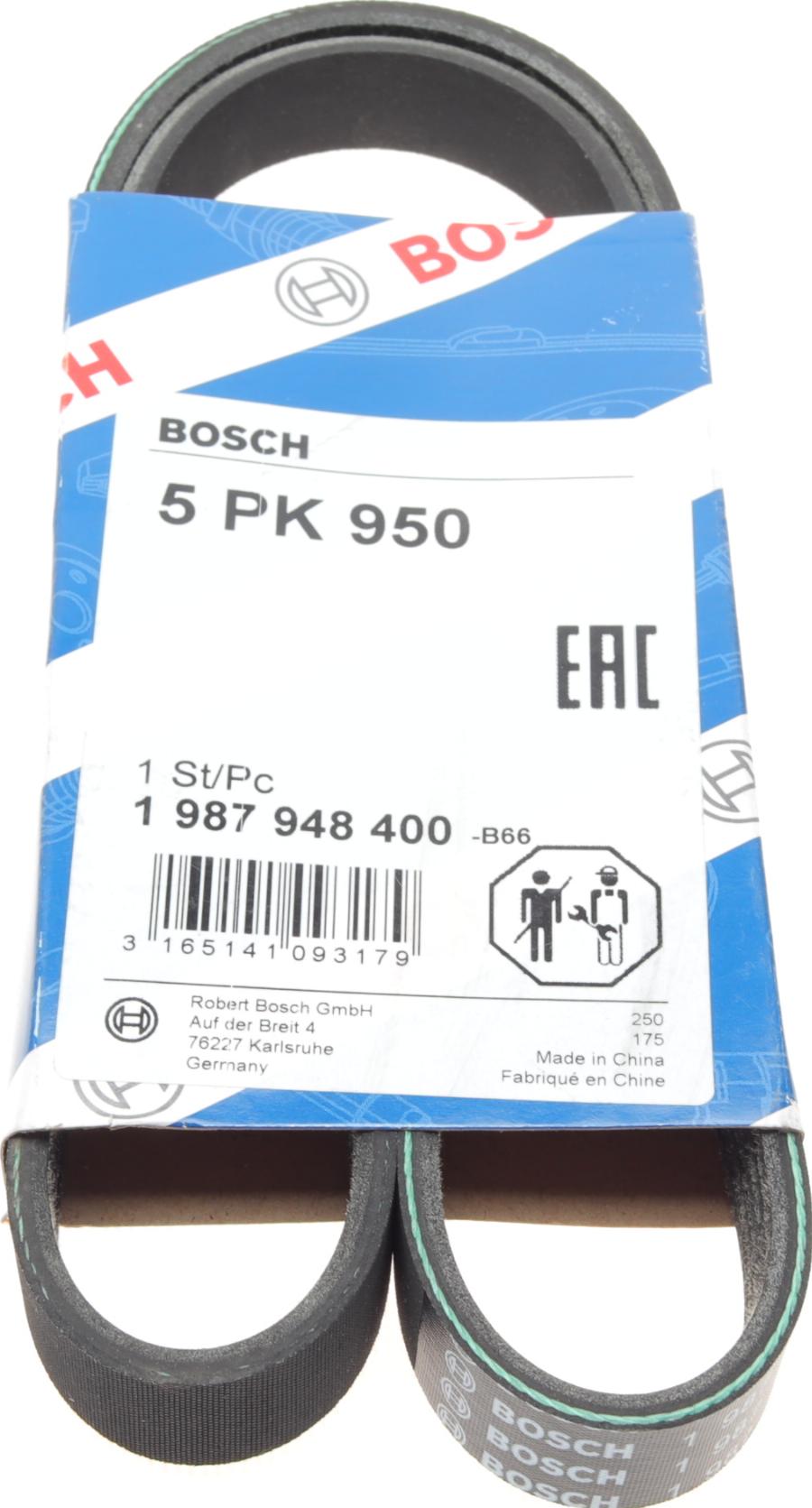 BOSCH 1 987 948 400 - Поликлиновой ремень autospares.lv