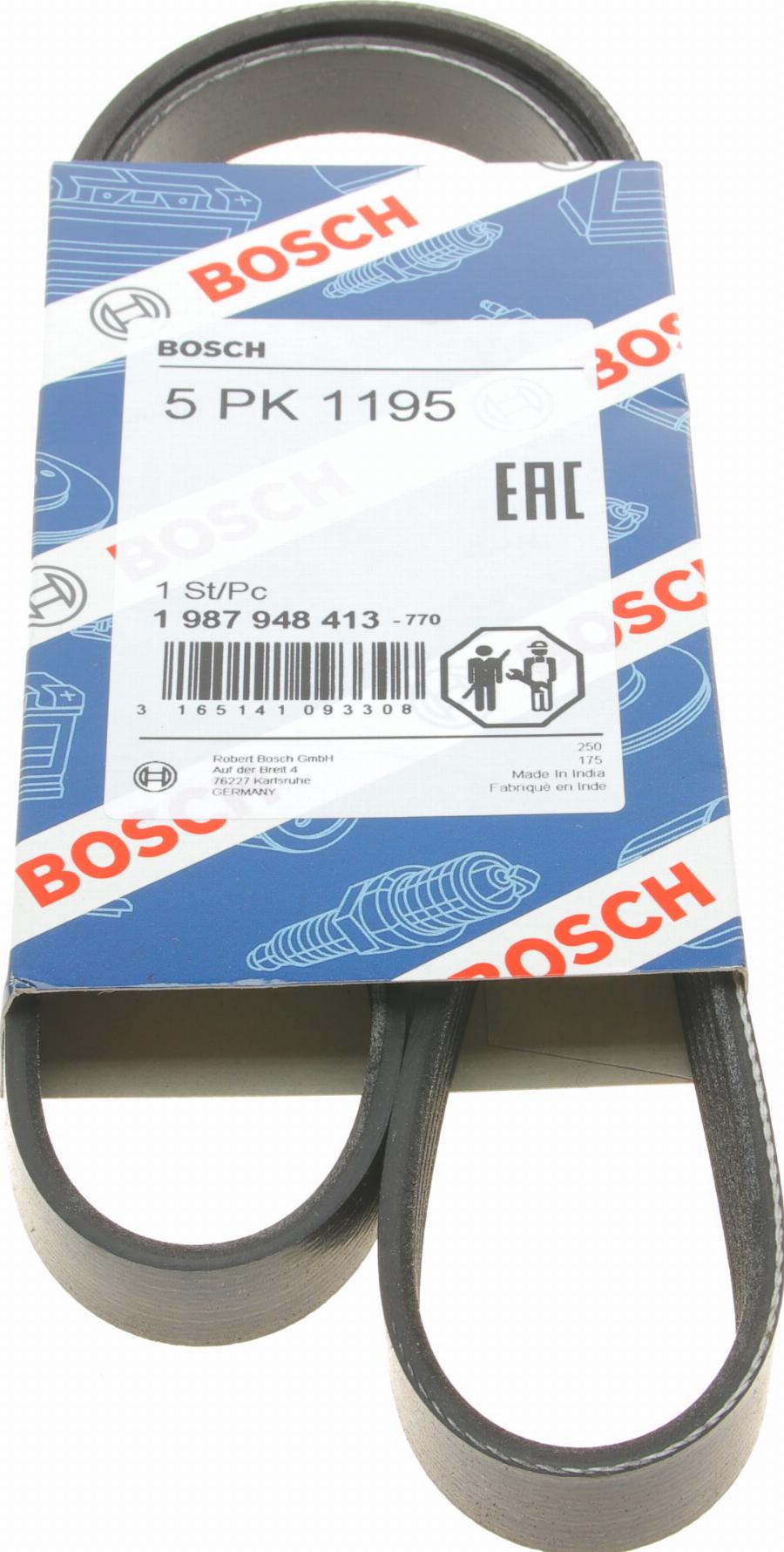 BOSCH 1 987 948 413 - Поликлиновой ремень autospares.lv